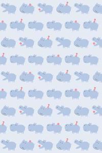 Journal: Baby Hippos (Light Blue) 6x9 - Lined Journal - Writing Journal with Blank Lined Pages