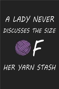 A Lady Never Discusses The Size of Her Yarn Stash