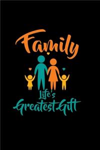 Family life's greatest gift: 6x9 Family grid squared paper notebook notes