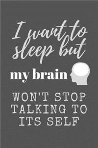 I Want to Sleep But My Brain Won't Stop Talking to Its Self