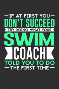 If At First You Don't Succeed Try Doing What Your Swimming Coach Told You To Do The First Time