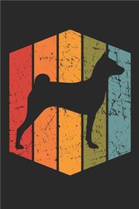 Retro Basenji Notebook - Gift for Basenji Lovers and Dog Owners - Vintage Basenji Diary - Basenji Writing Journal