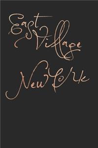 East Village Rose Gold Cover Beautiful Notebook 120 Pages Lined