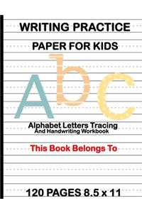 Writing Practice Paper for Kids