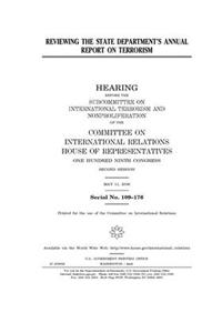 Reviewing the State Department's annual report on terrorism
