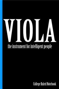 Viola, the Instrument for Intelligent People