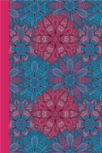 Journal: Pink and Blue Floral 6x9 - Lined Journal - Writing Journal with Blank Lined Pages