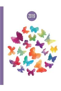 2019 Planner; Rainbow Butterflies