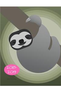 2018 2019 15 Months Sloth Daily Planner