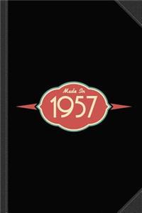 Retro Made in 1957 Journal Notebook