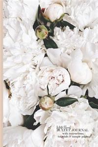White Floral Bullet Journal