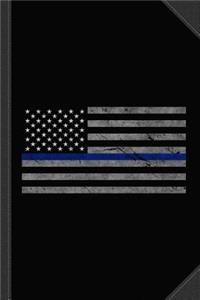 Thin Blue Line Us Flag Journal Notebook