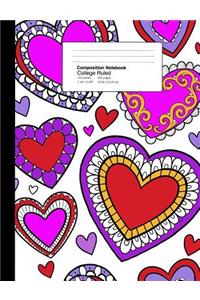Composition Notebook College Ruled 7.44 X 9.69 Inches 100 Sheets / 200 Pages