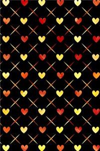 Bullet Journal Notebook Quilted Watercolor Hearts Pattern 2
