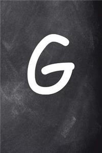 Monogram G Personalized Monogram Journal Custom Gift Idea Letter G Chalkboard
