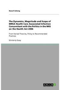 The Dynamics, Magnitude and Scope of MRSA Health Care Associated Infection Concomitant with the Politics in the NHS on the Health Act 2006