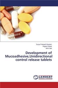 Development of Mucoadhesive, Unidirectional control release tablets