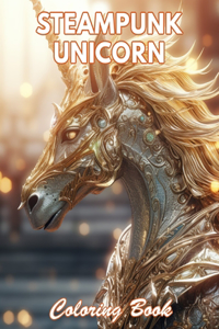 Steampunk Unicorn Coloring Book
