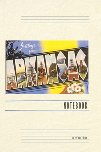 Vintage Lined Notebook Greetings from Arkansas