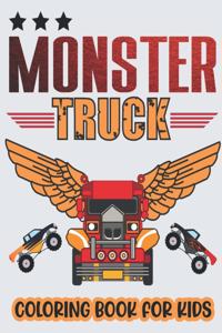 Monster Truck Coloring Book For Kids.