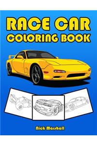 Race Car Coloring Book