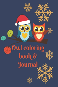 Owl Coloring Book & Journal