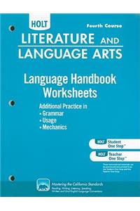 Holt Literature and Language Arts: Language Handbook Worksheets Grade 10