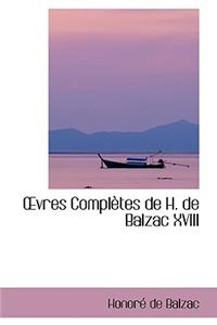 Vres Completes de H. de Balzac XVIII