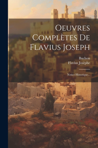 Oeuvres Complètes De Flavius Joseph