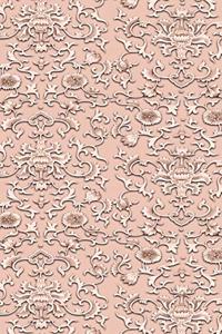Peach Asian Damask School Composition Book