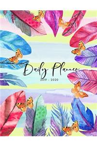 2019 2020 15 Months Leaves Feathers Daily Planner