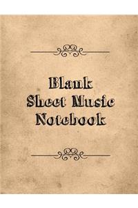Blank Sheet Music Notebook