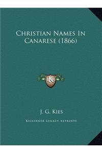 Christian Names In Canarese (1866)