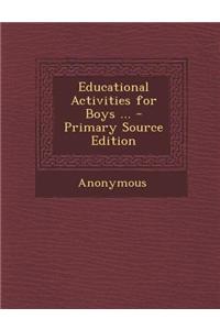 Educational Activities for Boys ...
