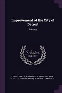 Improvement of the City of Detroit