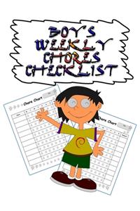 Boy's Weekly Chores Checklist