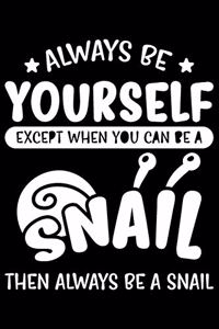 Always Be Yourself Except When You Can Be A Snail Then Always Be A Snail
