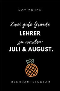 Notizbuch Zwei Gute Gründe Lehrer Zu Werden