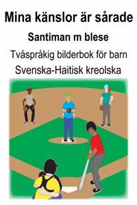 Svenska-Haitisk kreolska Mina känslor är sårade/Santiman m blese Tvåspråkig bilderbok för barn