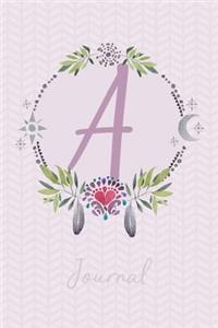 Beautiful Bohemian Style Journal with Initial