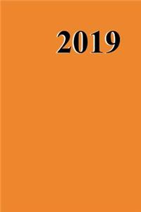 2019 Journal Orange Color Simple Plain Orange