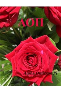 Alpha Omicron Pi: Lined Notebook - Journal - Composition Book - 8.5 X 11 Paper - College Ruled - 100 Pages