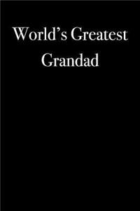 World's Greatest Grandad: Blank Lined Journal