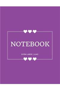 Notebook Extra Large: Lilac: Notebook 8.5 X 11: Notebook 400 Pages