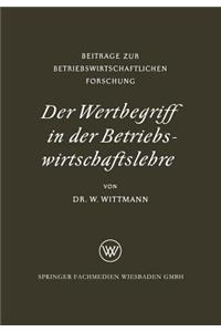 Wertbegriff in Der Betriebswirtschaftslehre