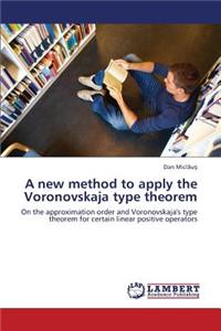 new method to apply the Voronovskaja type theorem