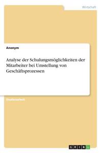 Analyse der Schulungsmöglichkeiten der Mitarbeiter bei Umstellung von Geschäftsprozessen