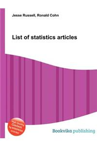 List of Statistics Articles