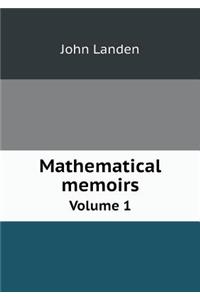 Mathematical Memoirs Volume 1