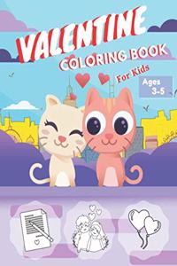 Valentine Coloring Book For Kids Ages 3-5